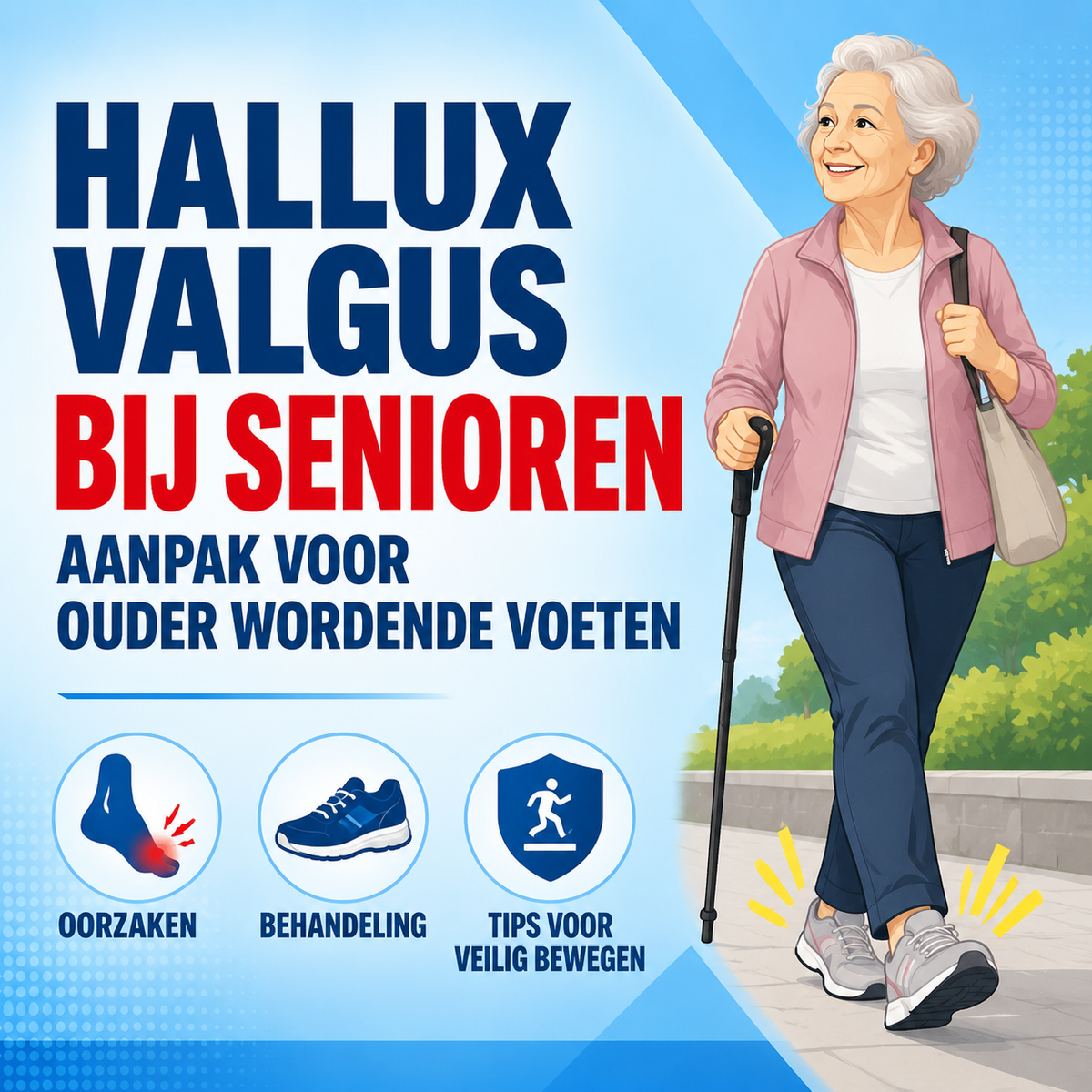 Hallux valgus bij senioren: aangepaste aanpak voor ouder wordende voeten