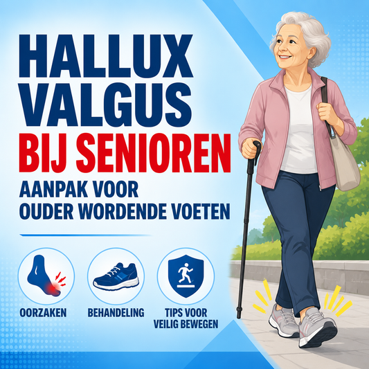 Hallux valgus bij senioren: aangepaste aanpak voor ouder wordende voeten