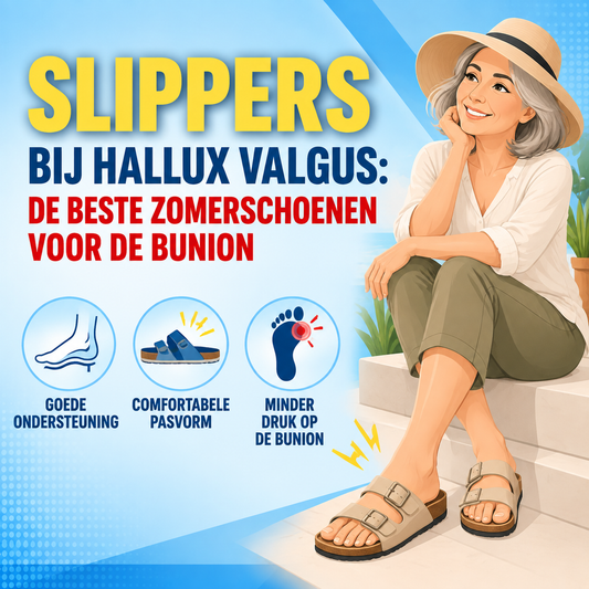 Slippers bij hallux valgus: de beste zomerschoenen voor de bunion