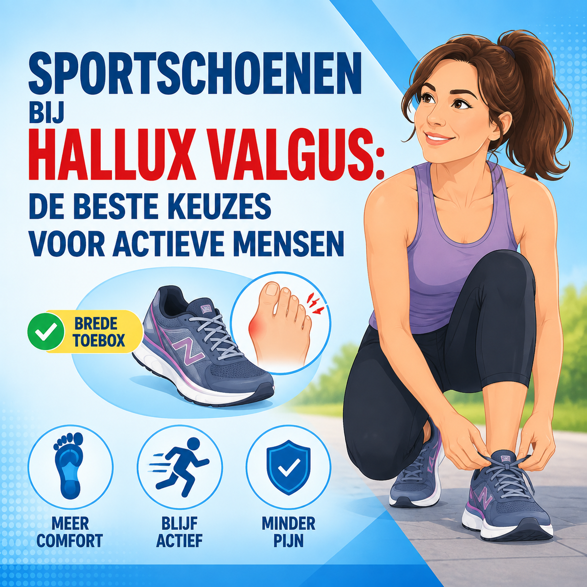 Sportschoenen bij hallux valgus: de beste keuzes voor actieve mensen