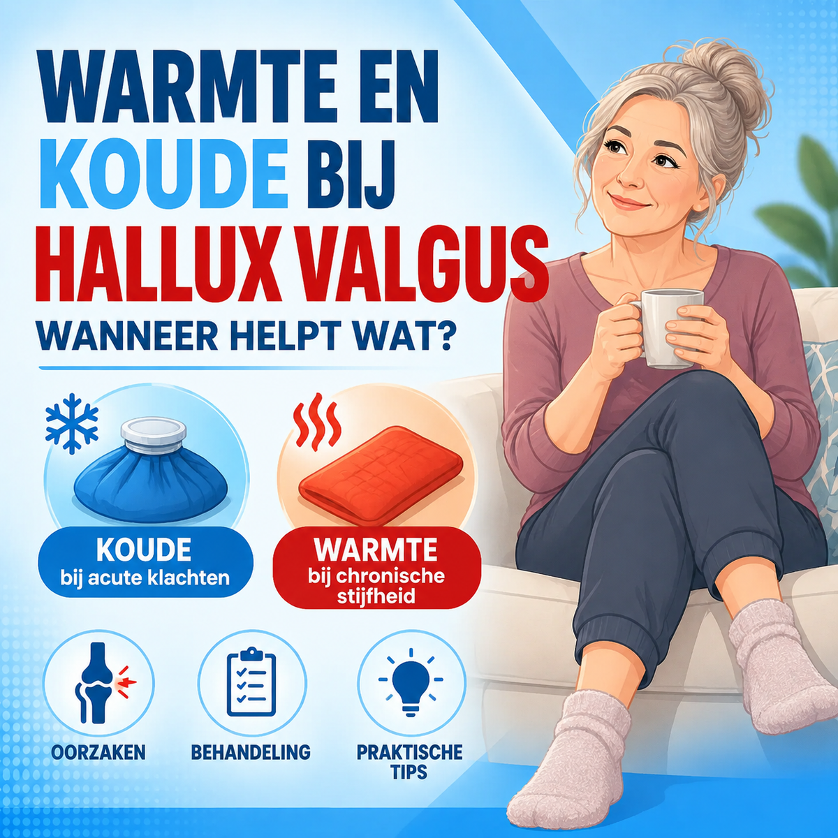 Warmte en koude bij hallux valgus: wanneer helpt wat?