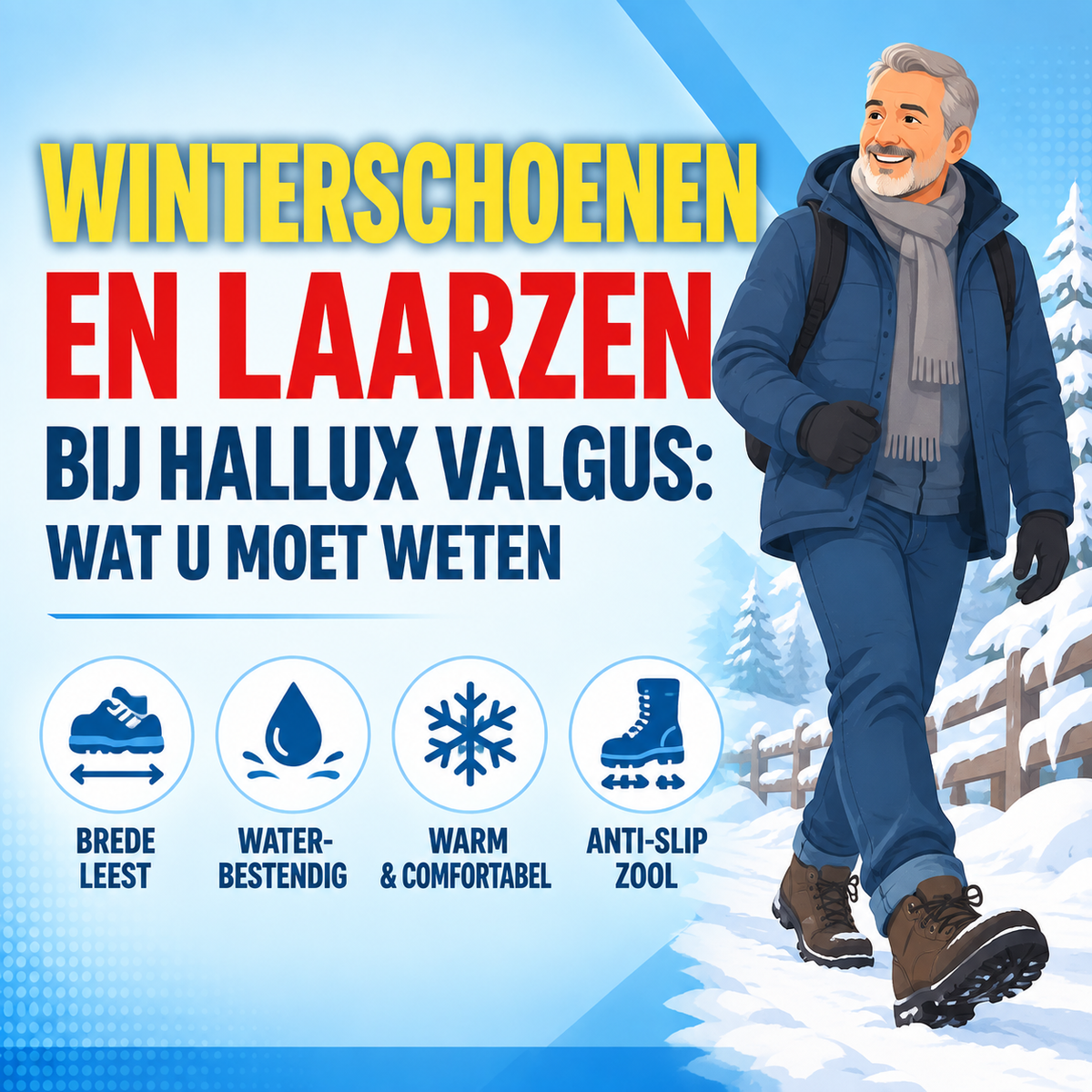 Winterschoenen en laarzen bij hallux valgus: wat u moet weten