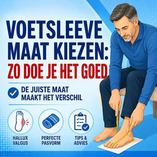 Voetsleeve maat kiezen bij hallux valgus: zo doe je het goed