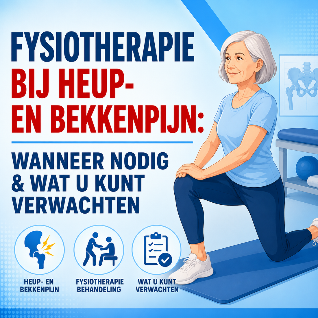 Fysiotherapie bij heup- en bekkenpijn: wanneer is het nodig en wat kunt u verwachten?