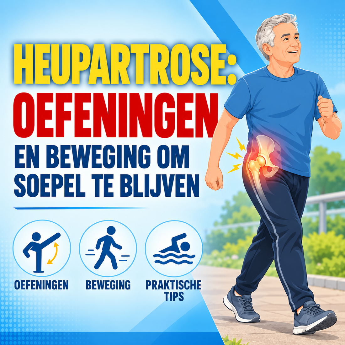 Heupartrose: oefeningen en beweging om soepel te blijven