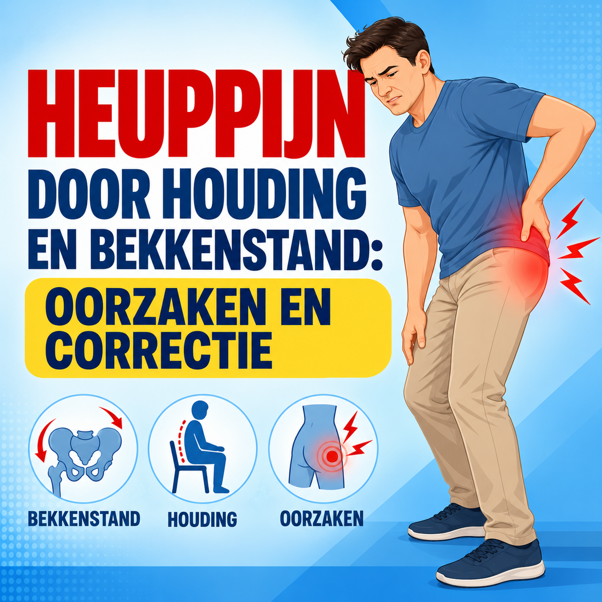 Heuppijn door houding en bekkenstand: oorzaken en correctie