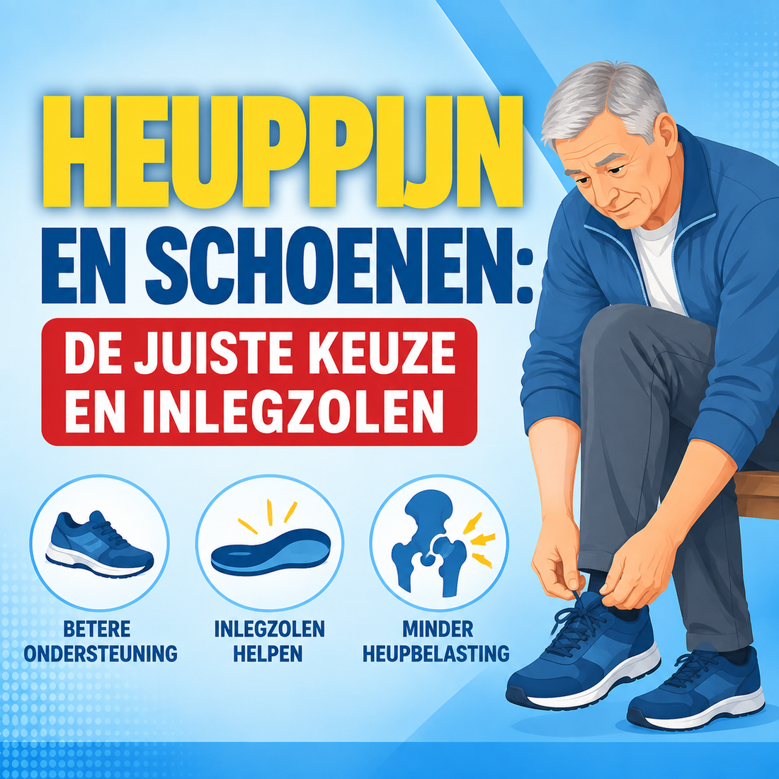 Heuppijn en schoenen: de juiste keuze en inlegzolen