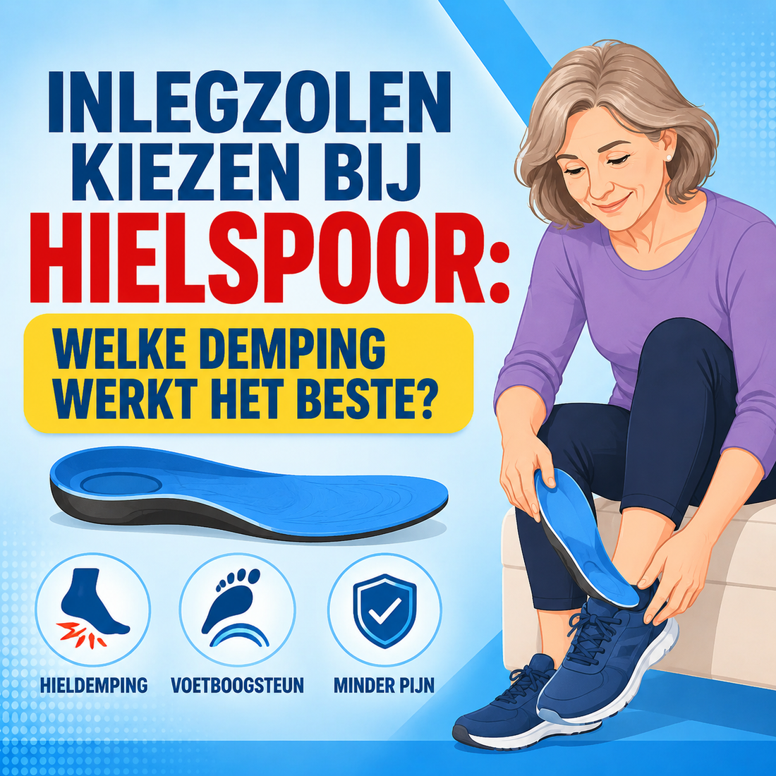 Inlegzolen kiezen bij hielspoor: welke demping werkt het beste?