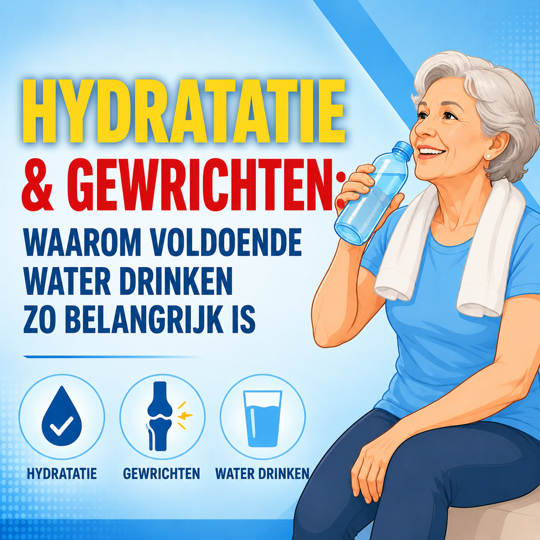 Hydratatie en gewrichten: waarom voldoende water drinken zo belangrijk is