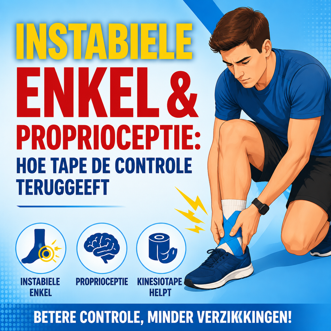 Instabiele enkel en proprioceptie: hoe tape de controle teruggeeft