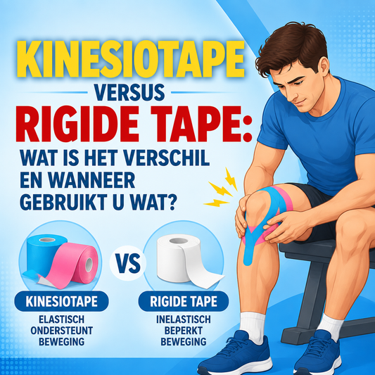 Kinesiotape versus rigide tape: wat is het verschil en wanneer gebruikt u wat?
