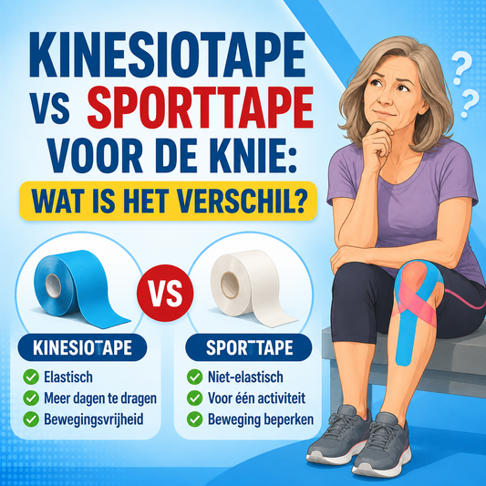 Kinesiotape vs sporttape voor de knie: wat is het verschil?