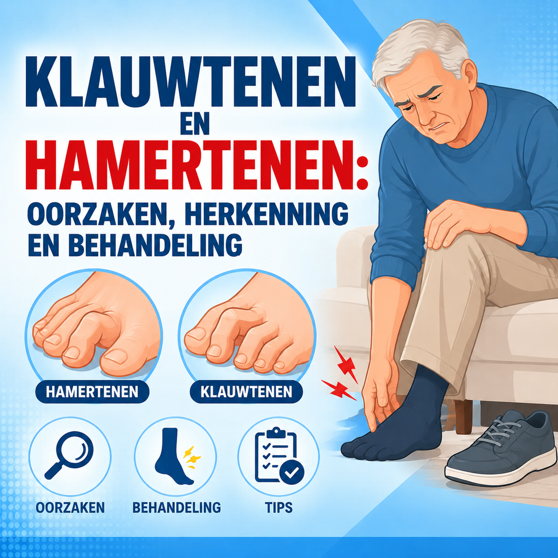 Klauwtenen en hamertenen: oorzaken, herkenning en behandeling