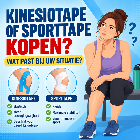 Knie kinesiotape of sporttape kopen: wat past bij uw situatie?