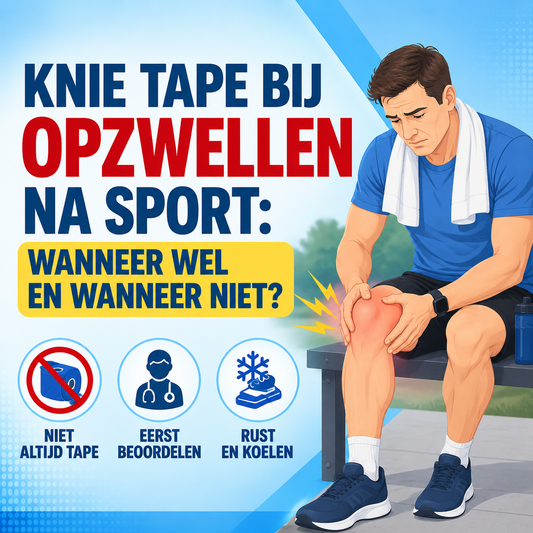 Knie tape bij opzwellen na sport: wanneer mag dat en wanneer niet?