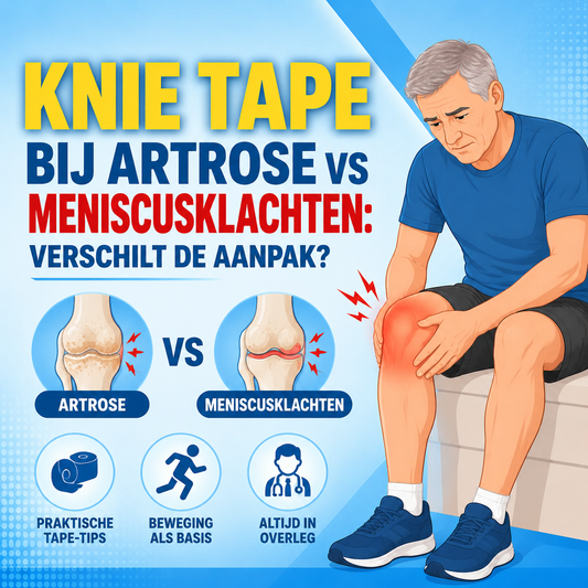 Knie tape bij artrose vs meniscusklachten: verschilt de aanpak?