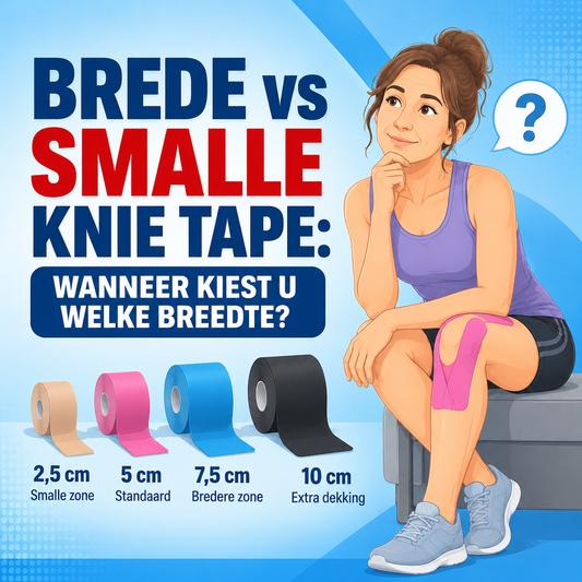 Brede vs smalle knie tape: wanneer kiest u welke breedte?