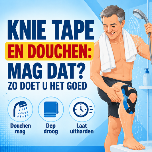 Knie tape en douchen: mag dat en hoe doet u het goed?