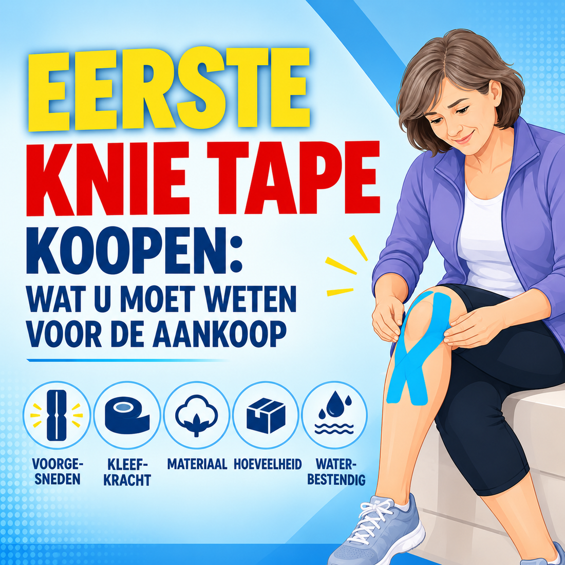 Eerste knie tape kopen: wat u moet weten voor de aankoop