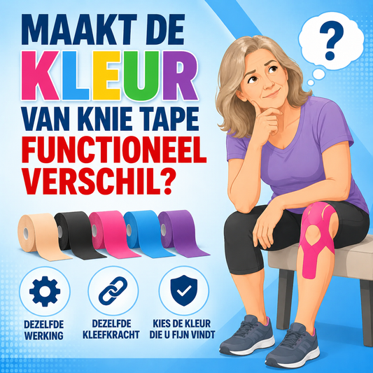Maakt de kleur van knie tape functioneel verschil?