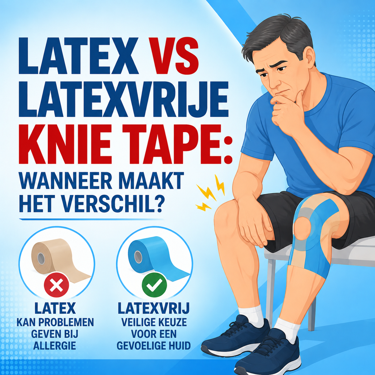 Latex vs latexvrije knie tape: wanneer maakt het verschil?