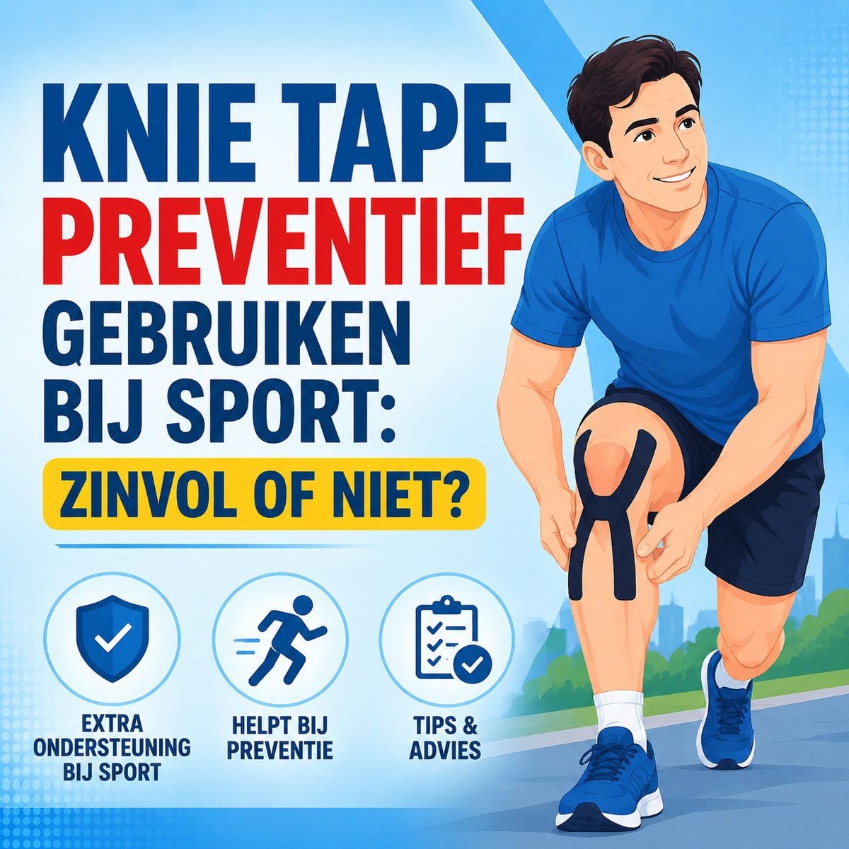 Knie tape preventief gebruiken bij sport: zinvol of niet?