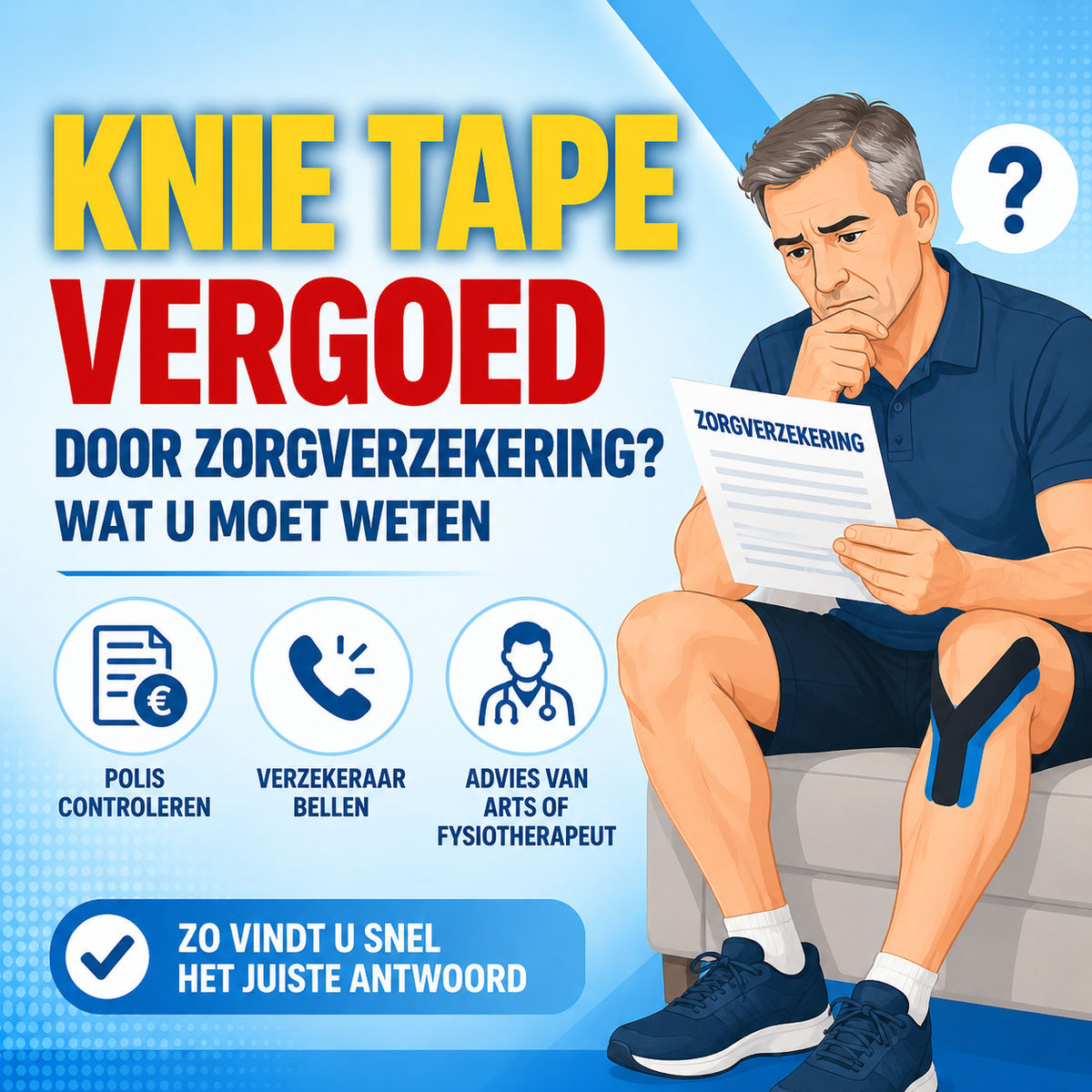 Knie tape vergoed door zorgverzekering? Wat u moet weten