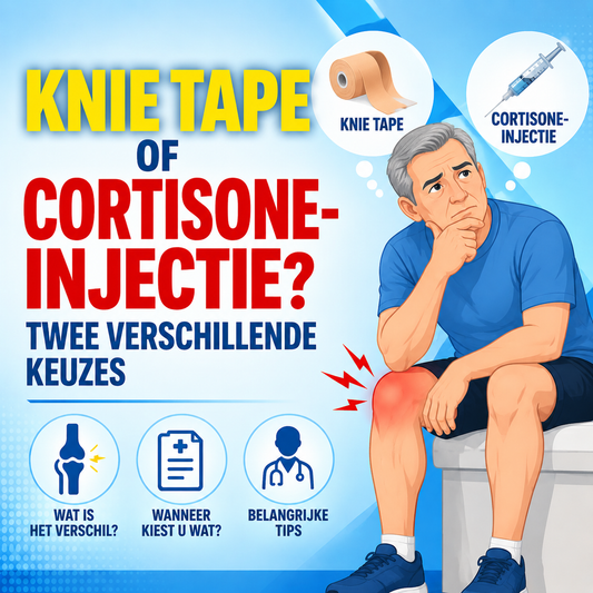 Knie tape of cortisone-injectie bij kniepijn: heel andere keuzes