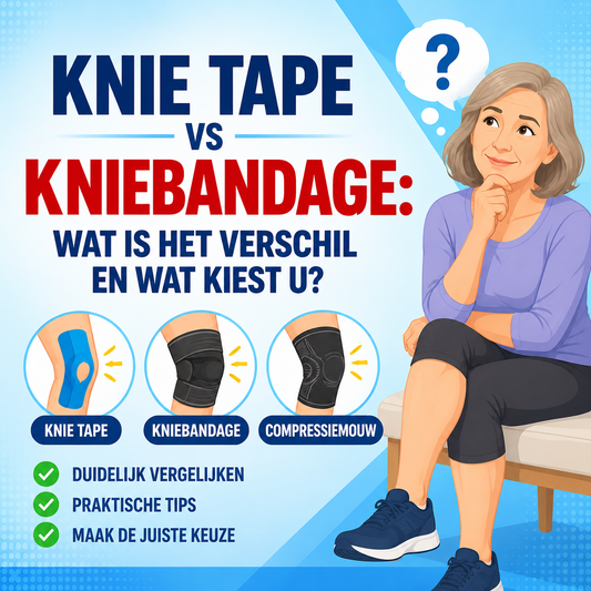 Knie tape vs kniebandage: wat is het verschil en wat kiest u?