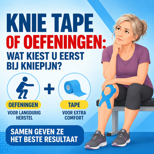 Knie tape of oefeningen: wat kiest u eerst bij kniepijn?