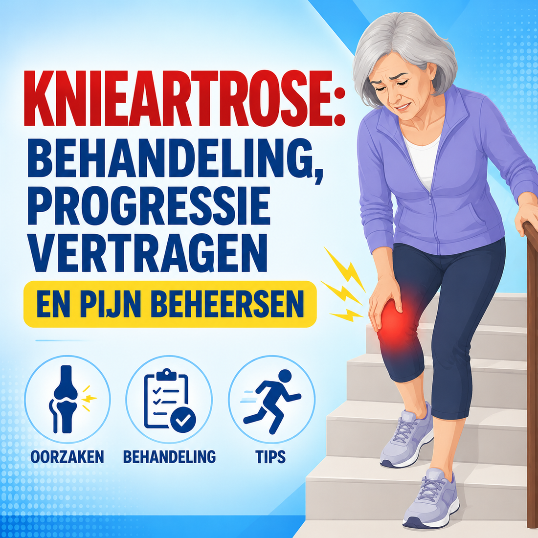 Knieartrose: behandeling, progressie vertragen en pijn beheersen