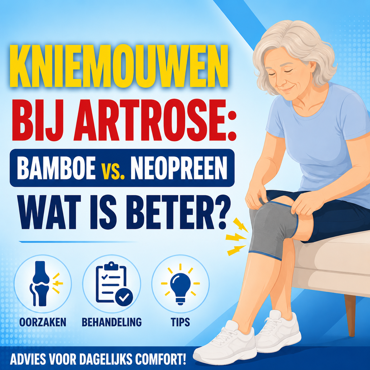 Kniemouwen bij artrose: bamboe vs. neopreen — wat is beter?
