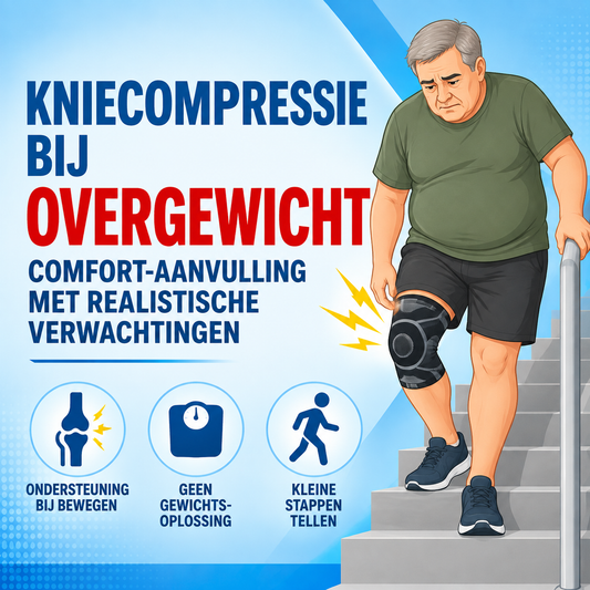 Kniecompressie bij overgewicht: comfort-aanvulling met realistische verwachtingen