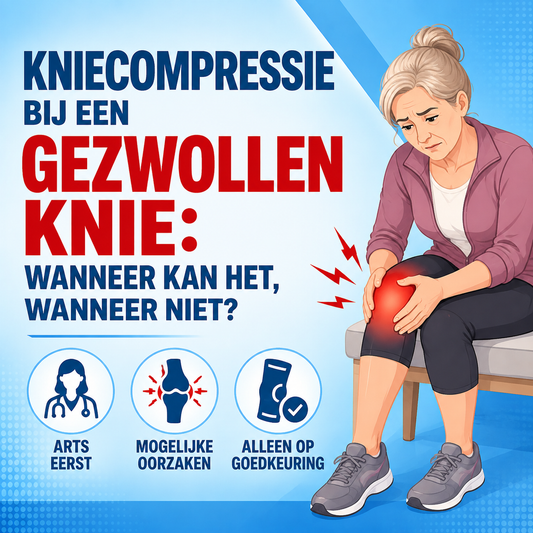 Kniecompressie bij een gezwollen knie: wanneer kan het, wanneer niet?