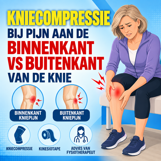 Kniecompressie bij pijn aan de binnenkant vs buitenkant van de knie