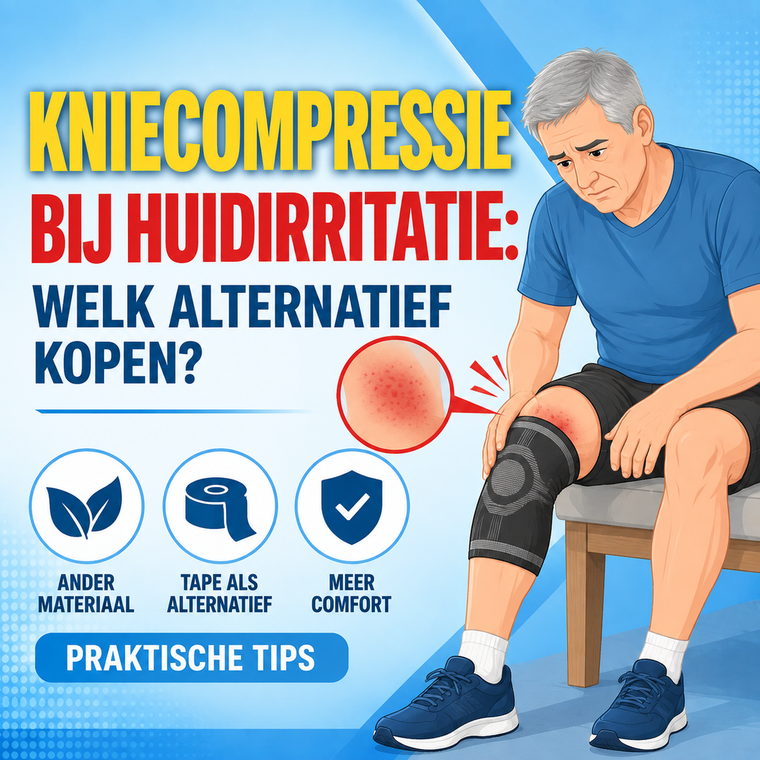 Kniecompressie bij huidirritatie: welk alternatief kopen?