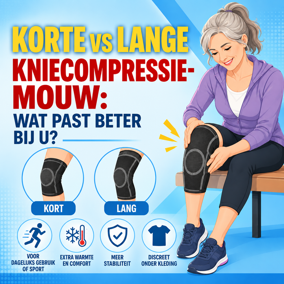 Korte vs lange kniecompressiemouw: wat past beter bij u?