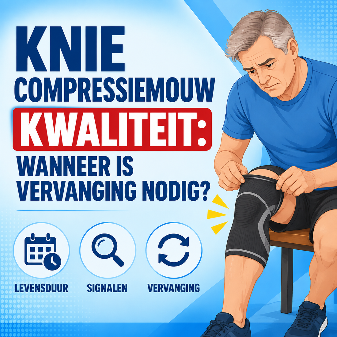Kniecompressiemouw kwaliteit: wanneer is vervanging nodig?