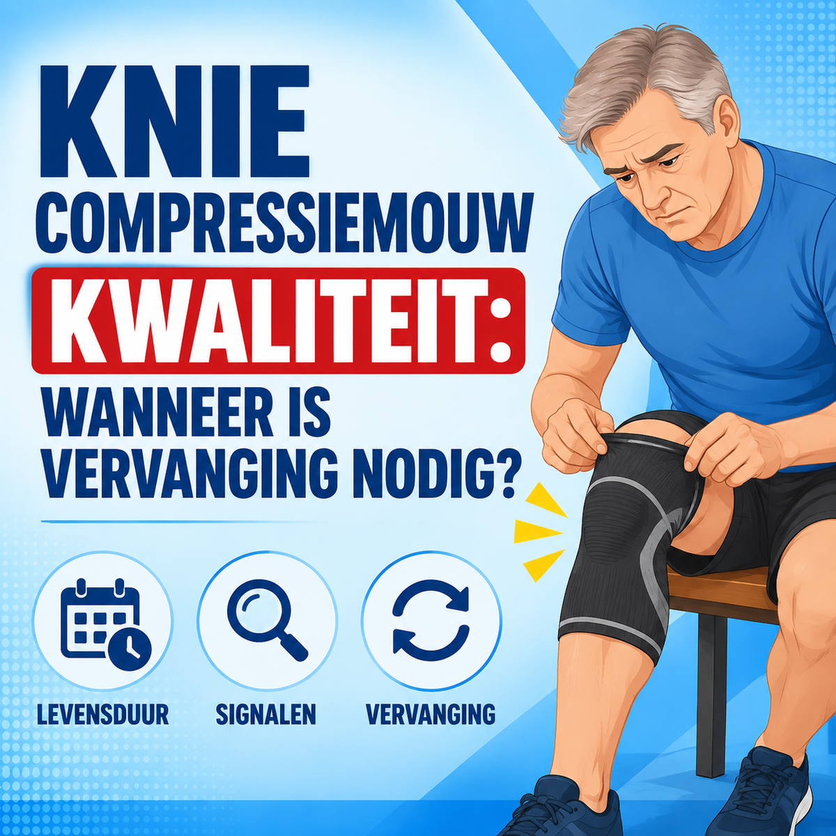 Kniecompressiemouw kwaliteit: wanneer is vervanging nodig?