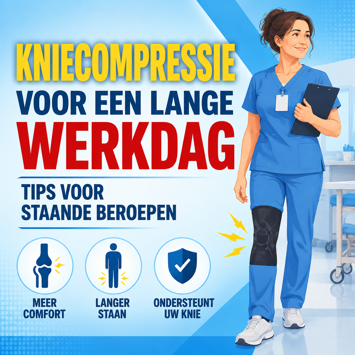 Kniecompressie voor een lange werkdag: tips voor staande beroepen