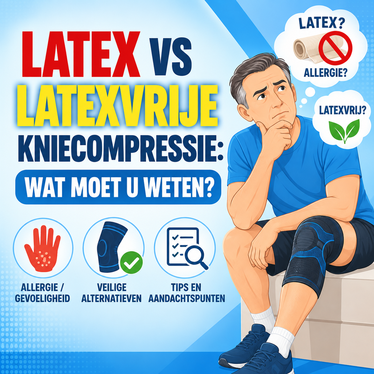 Latex vs latexvrije kniecompressie: wat moet u weten?