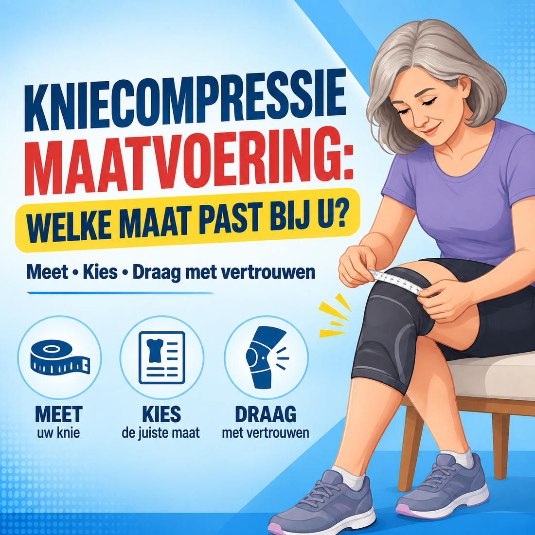 Kniecompressie maatvoering: welke maat past bij u?