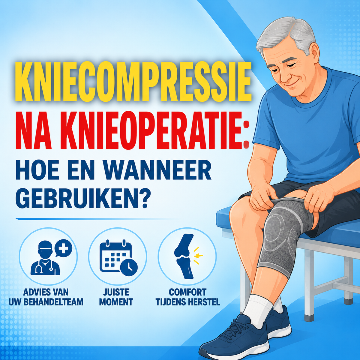 Kniecompressie na knieoperatie: hoe en wanneer gebruiken?