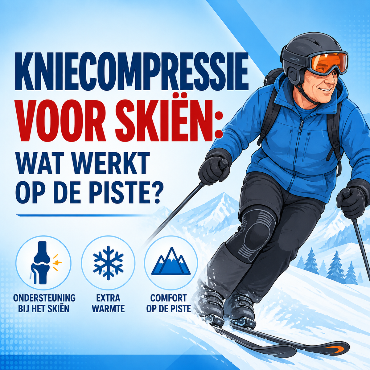 Kniecompressie voor skiën: wat werkt op de piste?