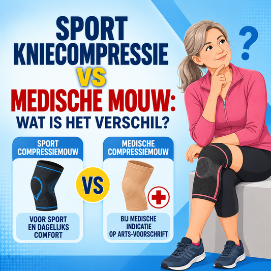 Sport kniecompressie vs medische mouw: wat is het verschil?