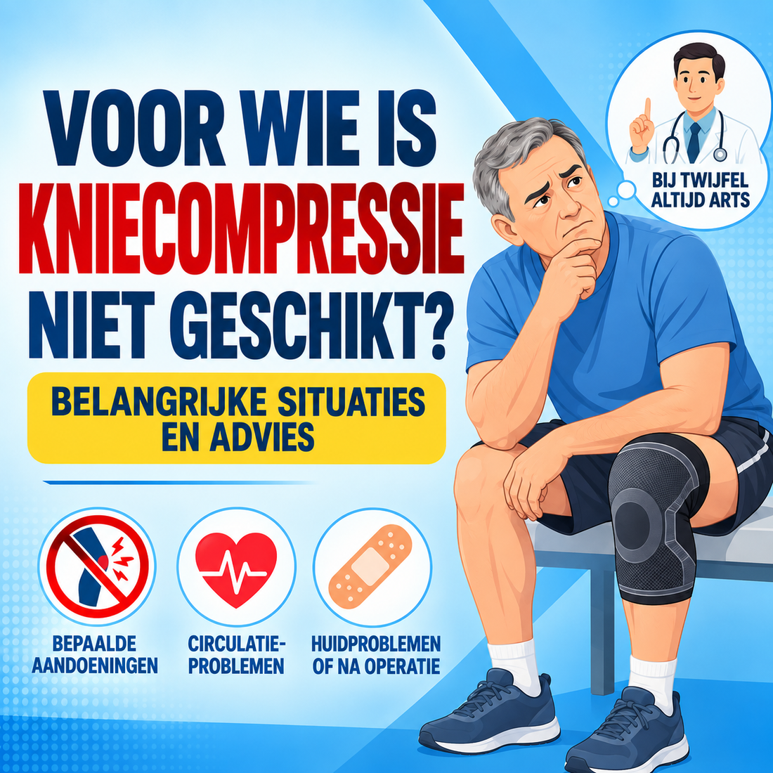 Voor wie is kniecompressie niet geschikt?