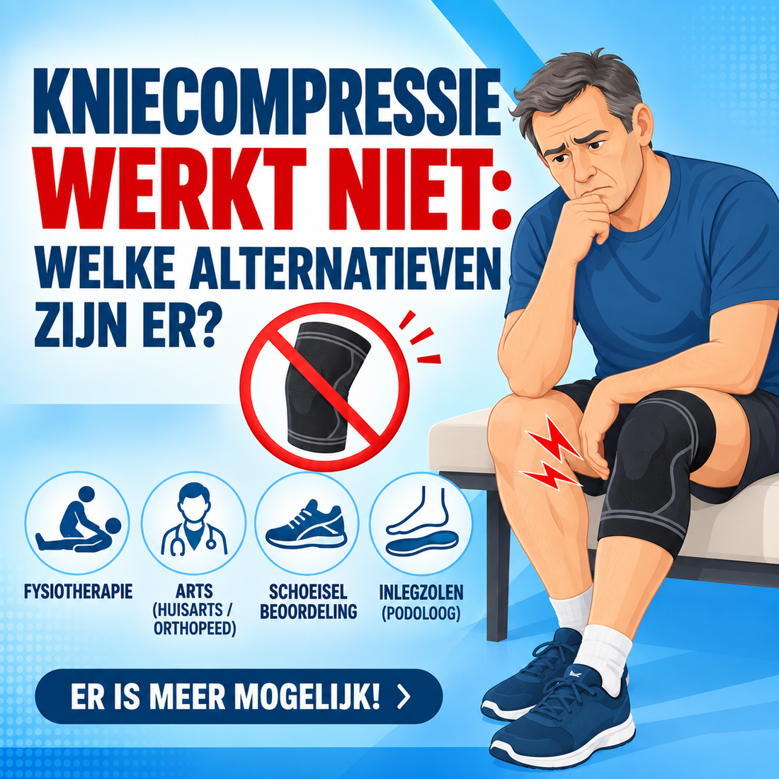 Kniecompressie werkt niet: welke alternatieven zijn er?
