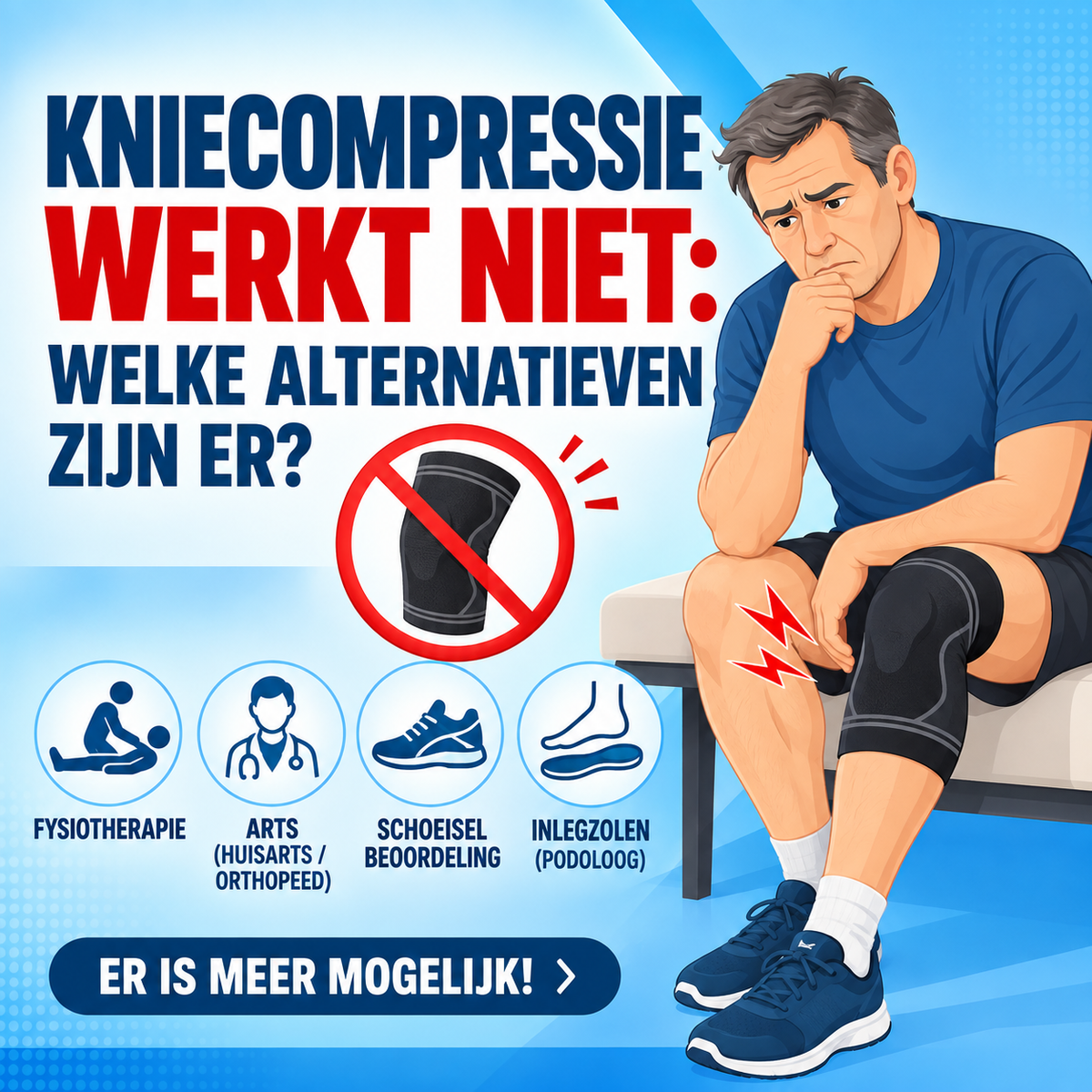 Kniecompressie werkt niet: welke alternatieven zijn er?