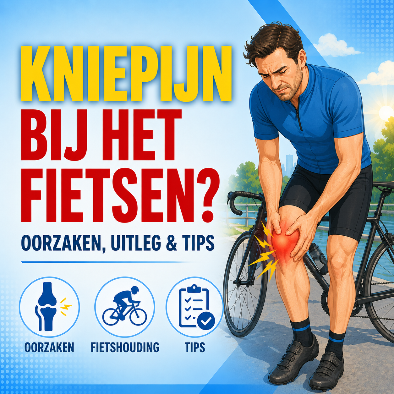 Kniepijn bij het fietsen: dit is wat er gebeurt