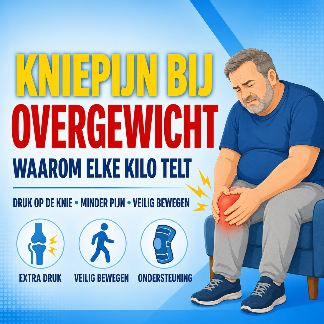 Kniepijn bij overgewicht: waarom elke kilo telt